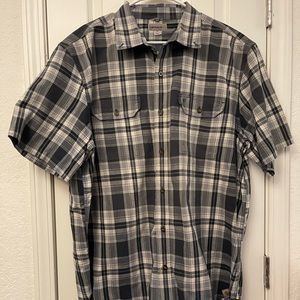 Mens Cathartt Black and White Plaid Button Up Shirt Size 2XL